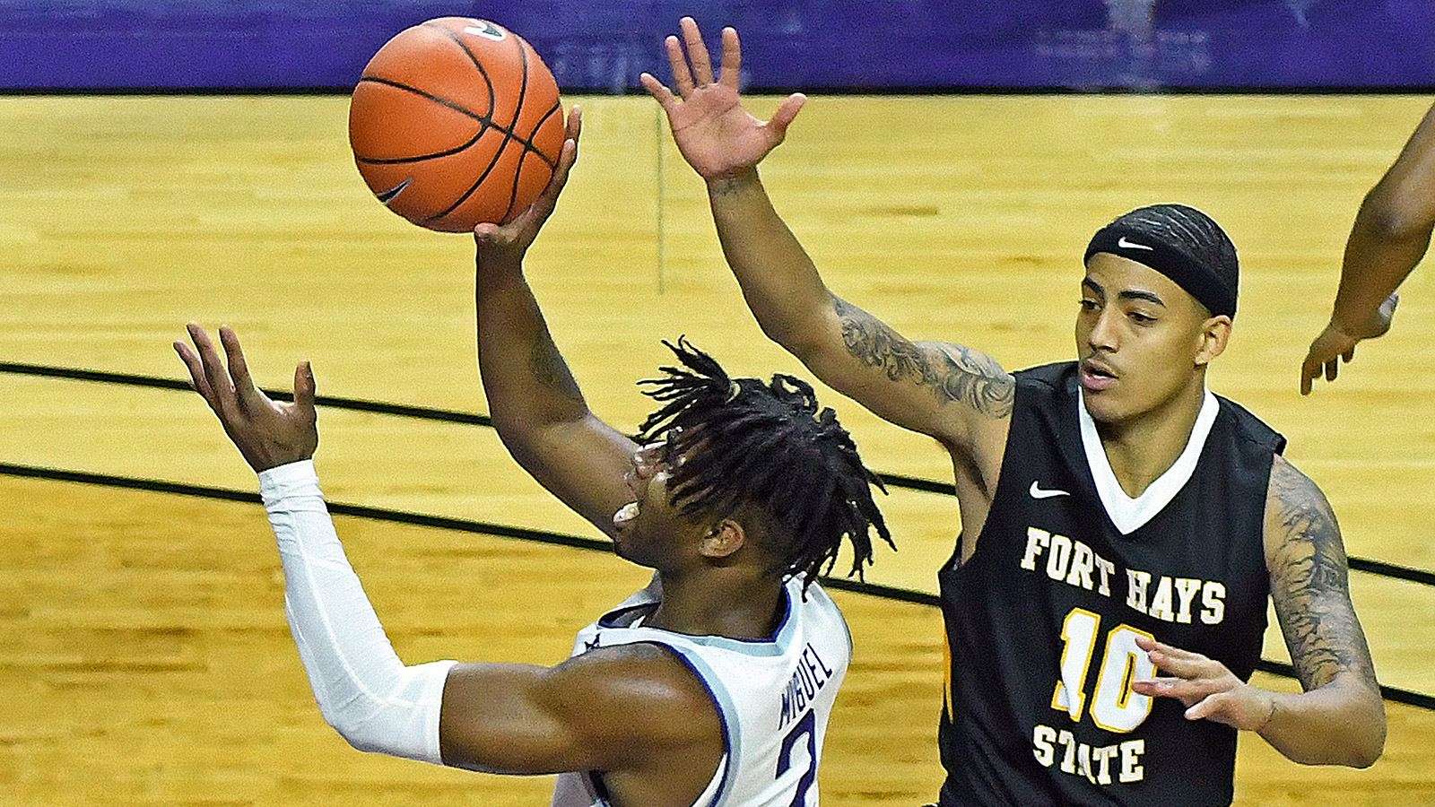 <b>FHSU's Jordan Pumphrey. </b>Photo by Scott Weaver courtesy <a href="http://fhsuathletics.com">fhsuathletics.com</a>