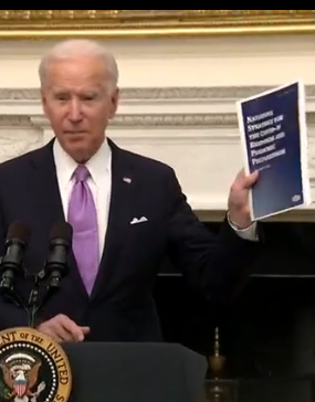 President Biden unveiled his COVID-19 plan Jan. 21. Photo courtesy CSPAN
