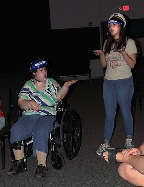 TMP-M's Annie Wasinger at last summer's Center Stage Theatre Camp.