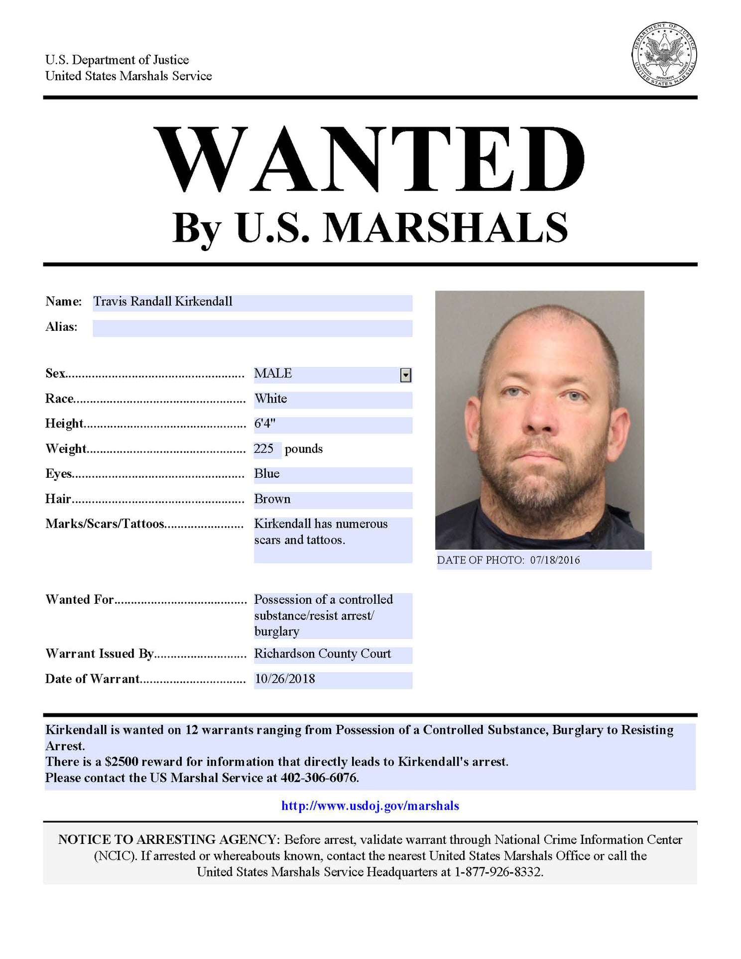 Photo courtesy of U.S. Marshals 