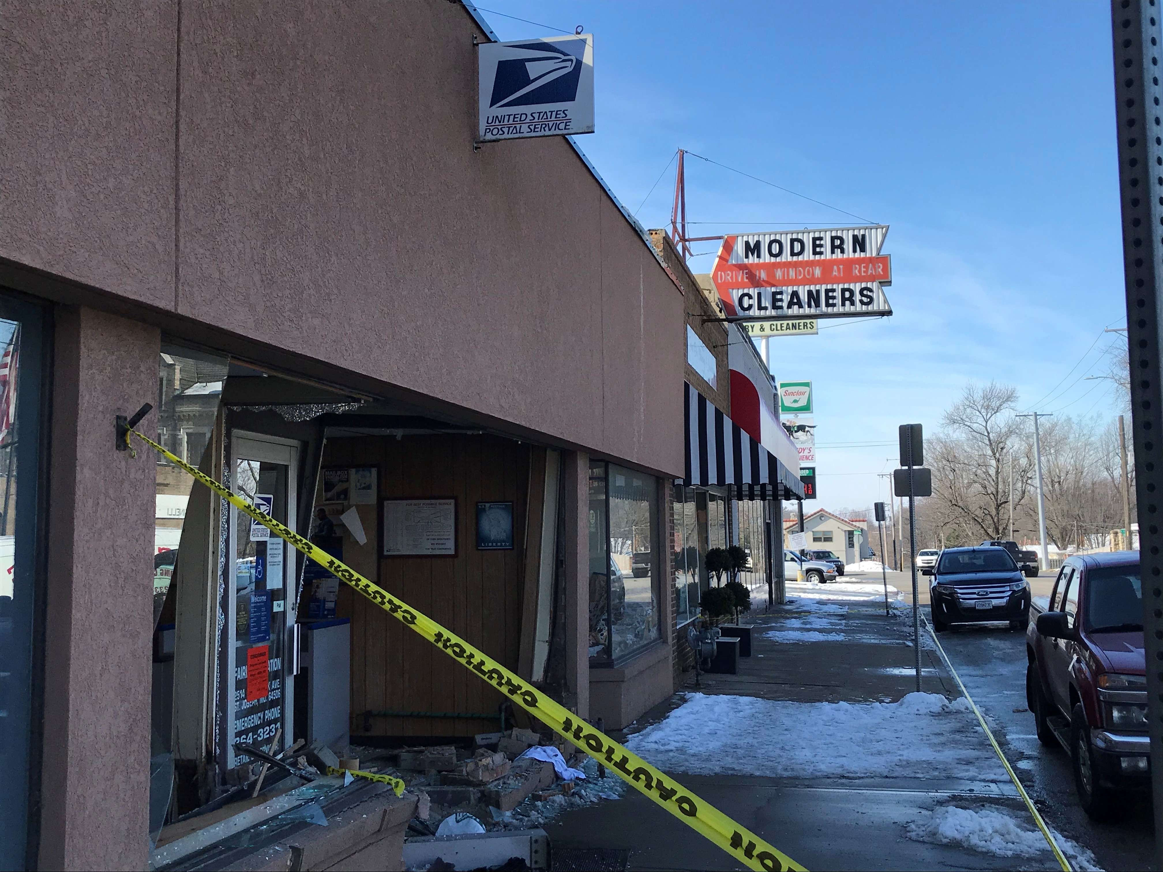 Damage at the Post Office, 2514 Frederick Ave., St. Joseph/Photo by Tommy Rezac
