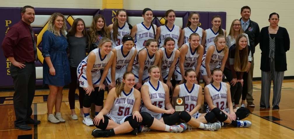 The Platte Valley girls' basketball team remains undefeated after winning the 2020-21 North Platte girls' basketball tournament. Photo by Whitnee Ice.