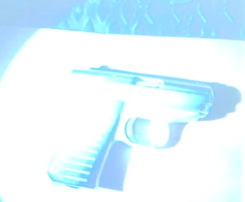 The .380 handgun in Jackson's possession. It was not reported stolen, according to police