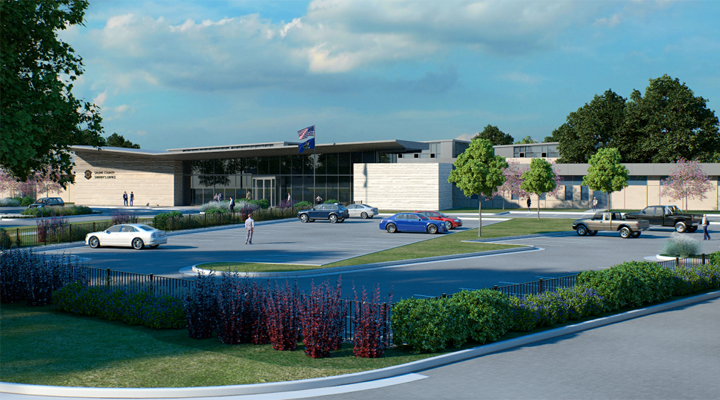 <b>A rendering of the new Saline County Jail and Saline County Sheriff's Office.</b> Image courtesy Saline County