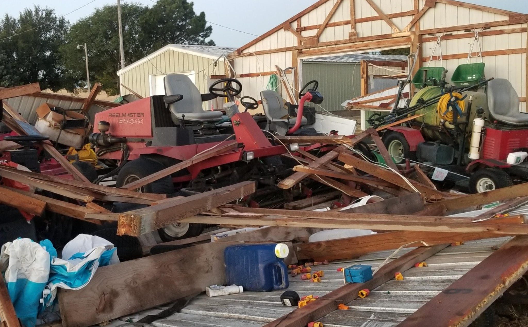 Storm damage in Wallace County -photo courtesy Sharon Springs golf course