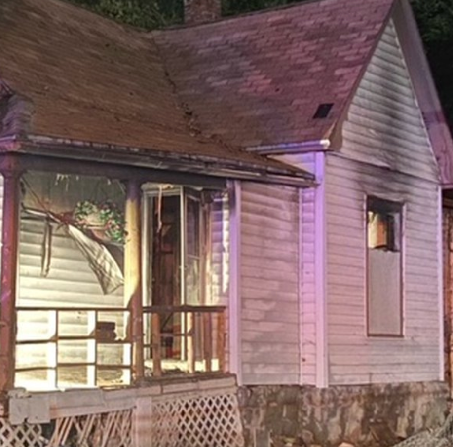 Friday morning house fire -photo courtesy WIBW TV