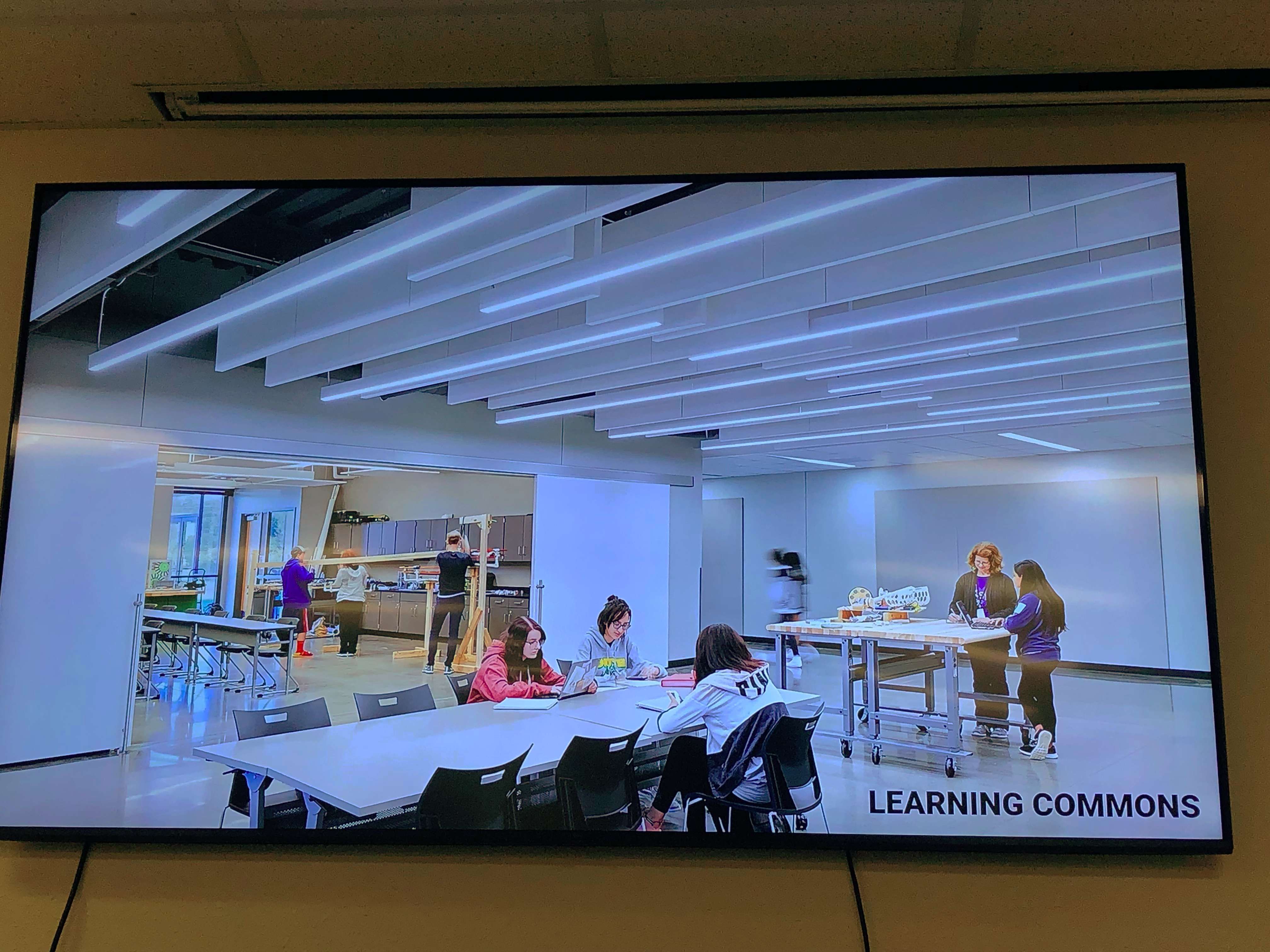 This learning commons is part of Salina South's STEM wing. The flexible space allows students to extend experiments into the open space. Courtesy photo