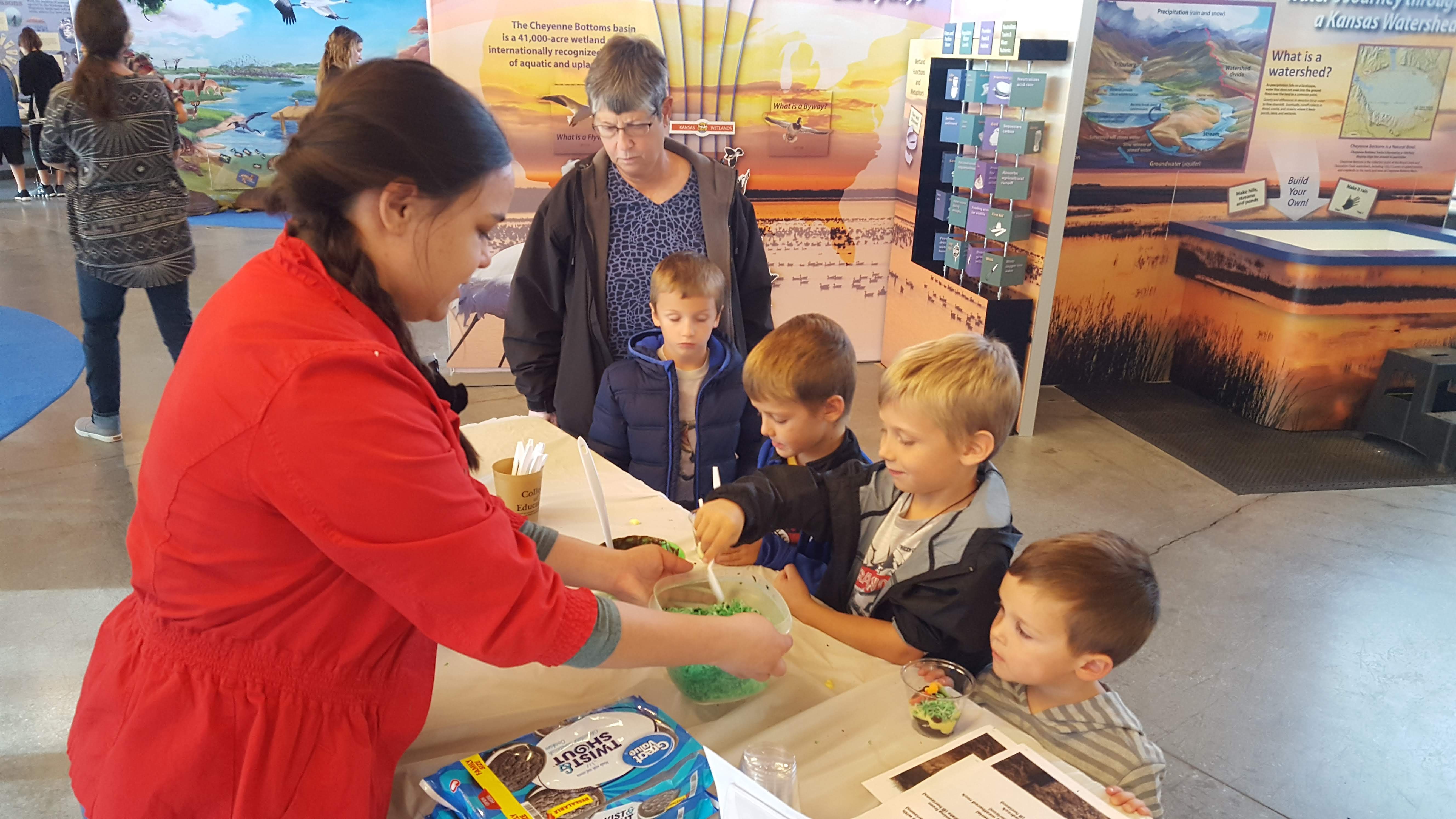 Hands-on STEM activities will fill the exhibit hall at the Kansas Wetlands Education Center on Friday afternoon. Courtesy photo<br>