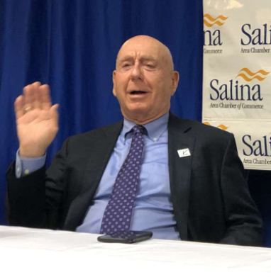 Dick Vitale spoke to the Salina Chamber annual meeting in 2020 -Post photo