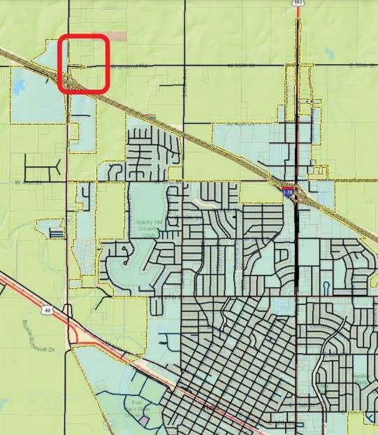 Area of 230th Ave. and 55th Street in northwest Hays