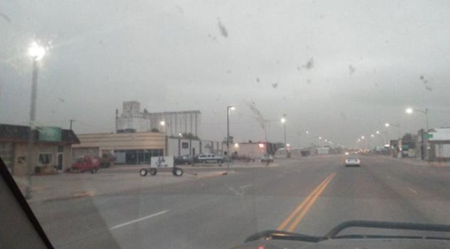 Blowing soil in Colby on October 11, 2020. Photo taken by Lucas Haag, K-State Research and Extension.