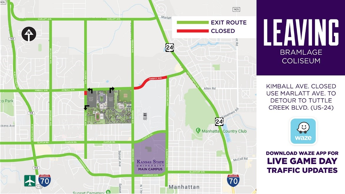 Kimball Avenue closure alters KState basketball traffic
