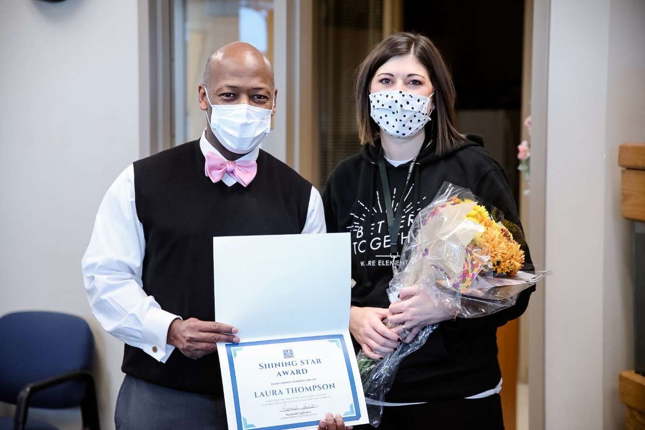 ( L-R ) Dr. Reginald Eggleston, Laura Thompson