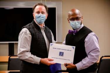 ( L-r ) David Wild, Dr. Reginald Eggleston