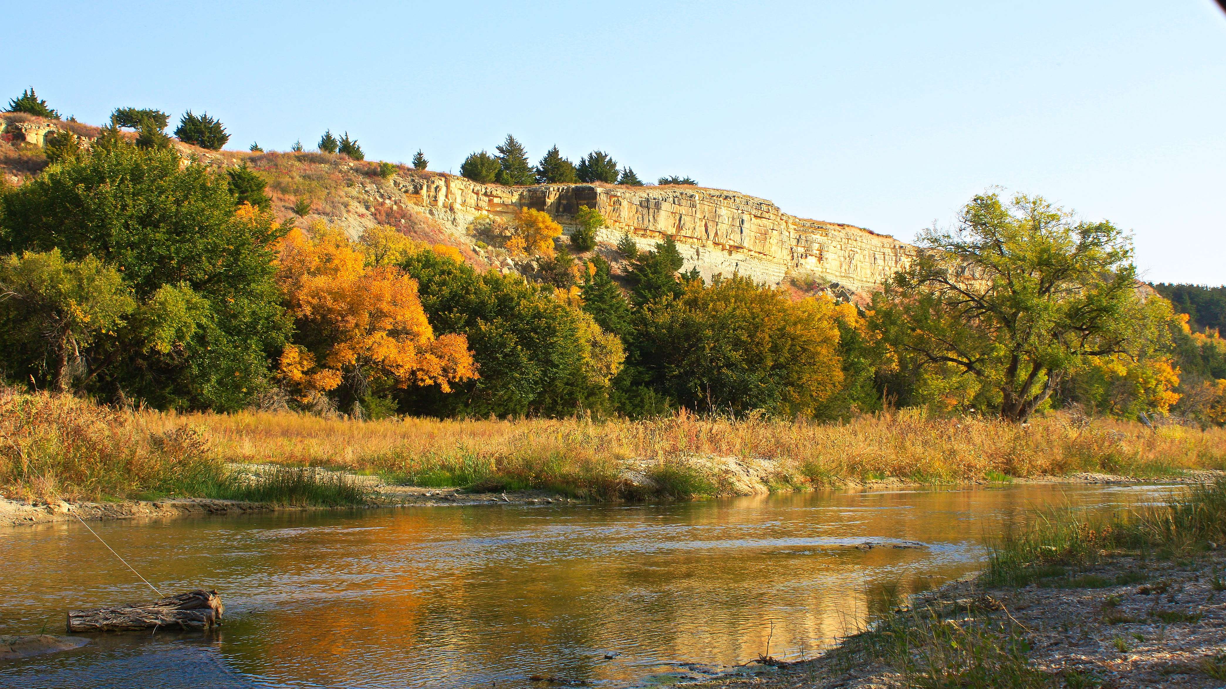 There have been artifacts found at the top of the cliffs in the picture, as well as the approach off to the right.  The majority of the battlefield is just to the left (north) of that cliff. Courtesy photo