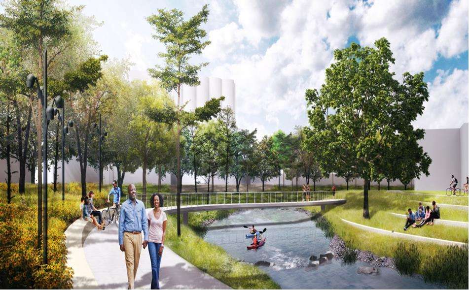 Smoky Hill River Renewal project design for Founders Park in Salina. <b>Image Courtesy Friends of the River</b>