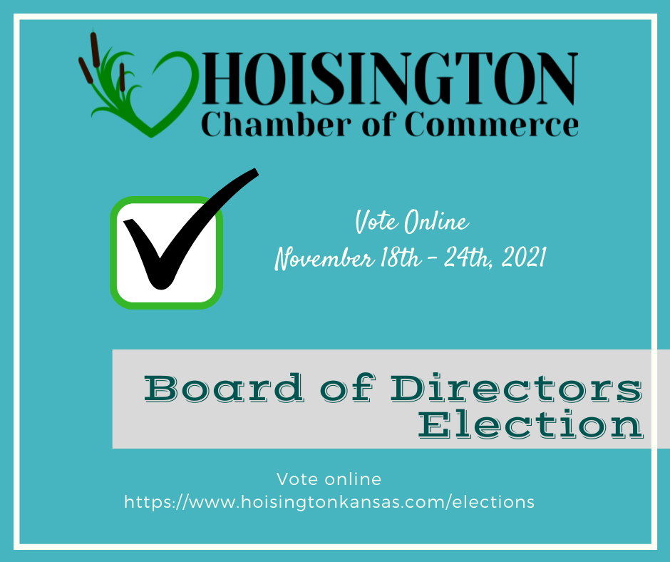 Vote for Hoisington Chamber & Cardinal Apartment board members