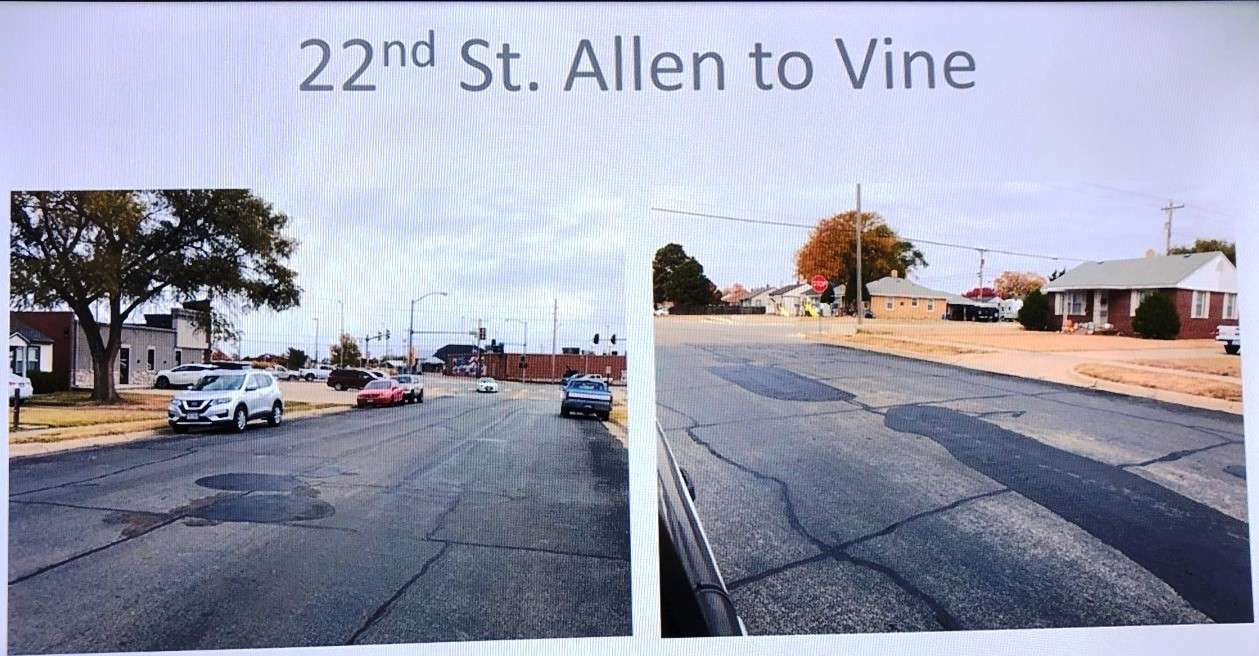 A major rehab of 22nd Street between Allen and Vine is planned as part of the city of Hays' $1 million street maintenance program for 2022. (City of Hays) 