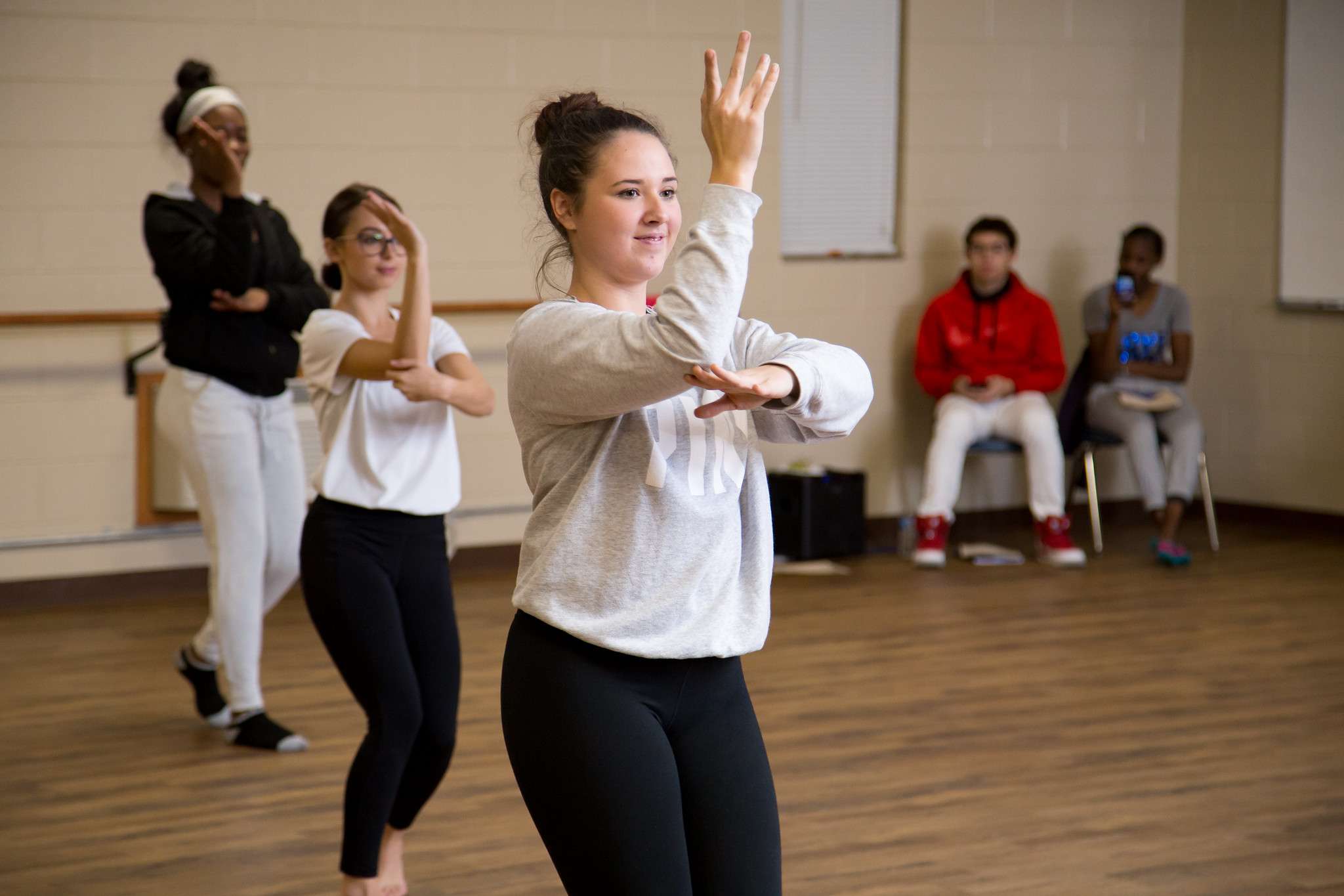 Members of Barton’s Dance Theater group participate at a past presentation of “Dancing Around the World.”