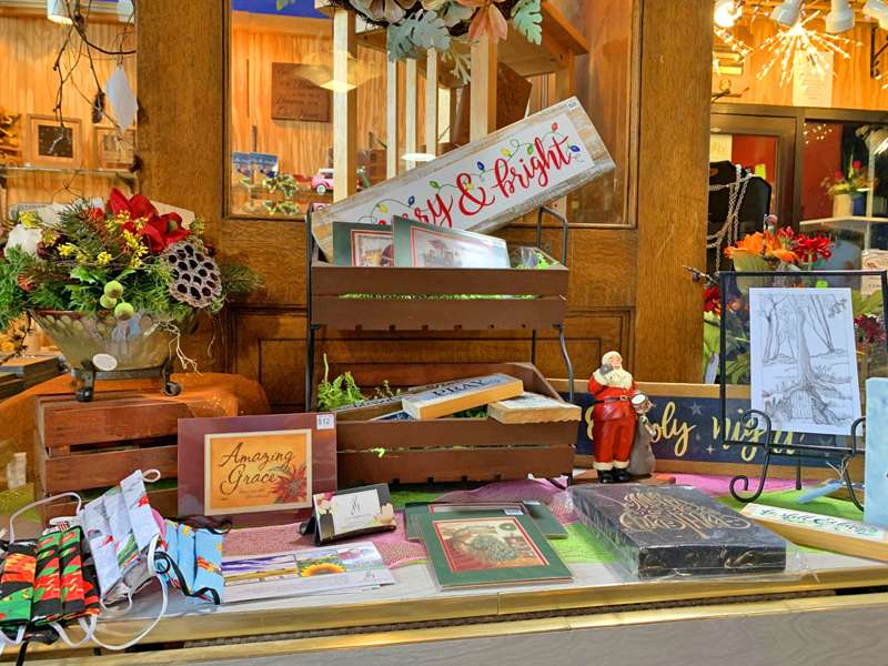 <b>Some of the hand-crafted gift items available at The Flower Nook.</b>