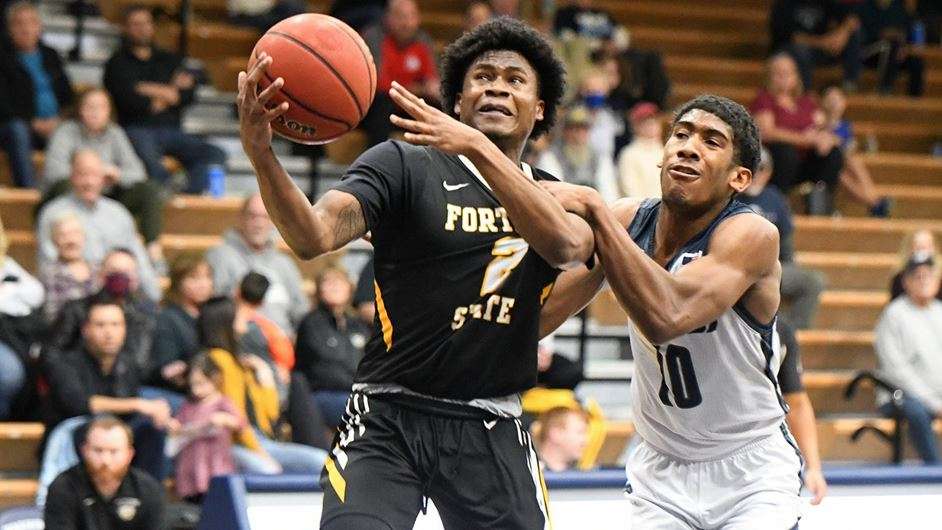 FHSU's Nyjee Wright gets fouled Wednesday vs. Washburn at Lee Arena (Courtesy FHSU Athletics, Ryan Prickett)