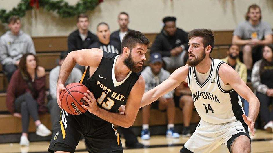 FHSU's Geoff Hamperian vs. Emporia State Saturday at White Auditorium (Courtesy FHSU&nbsp; Athletics, Ryan Prickett)