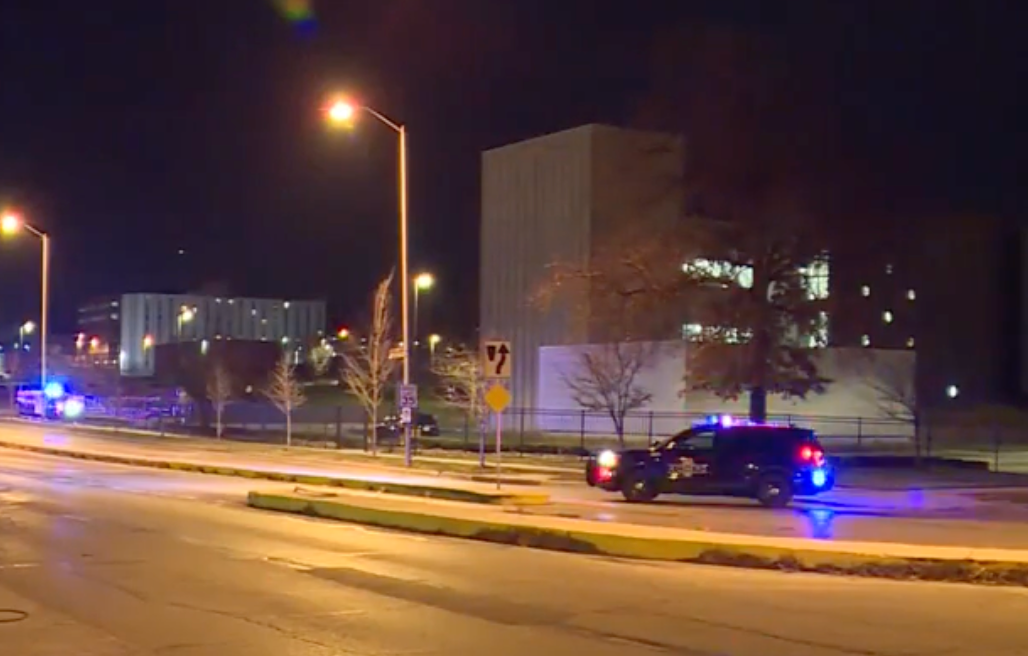 Two off-duty police officers who were working security for the game reported hearing gunshots coming from outside the gym.-photo courtesy KMBC&nbsp;