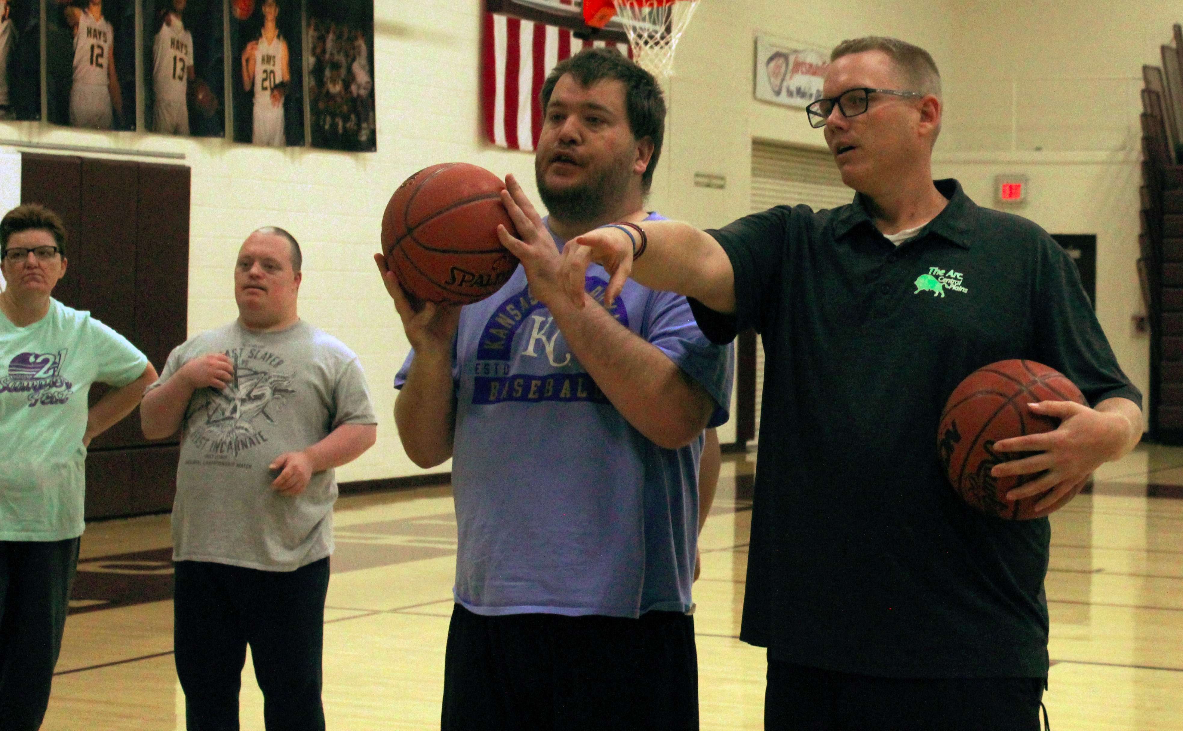 Jason Jordan, right, left a job at Pratt Community College to take over the activities director position at the Arc this summer.<br>