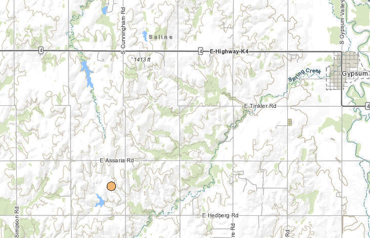 <b>The 10:57 p.m. Sunday, 2.2 magnitude&nbsp; quake.</b>