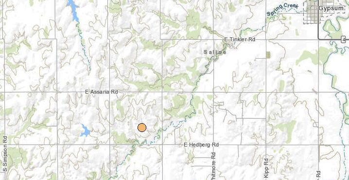 <b>The 1:48 a.m. Tuesday, 2.3 magnitude quake.</b>