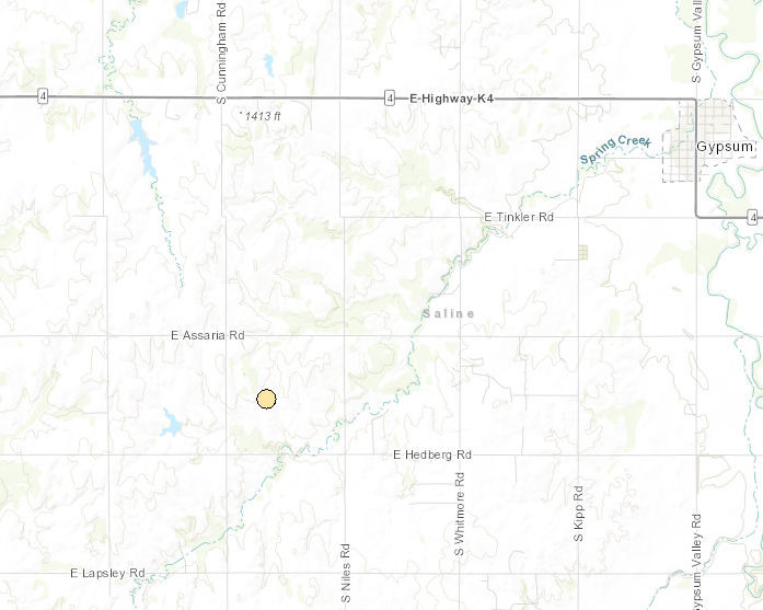 <b>The 7:42 p.m. Monday, 2.0 magnitude quake.</b>