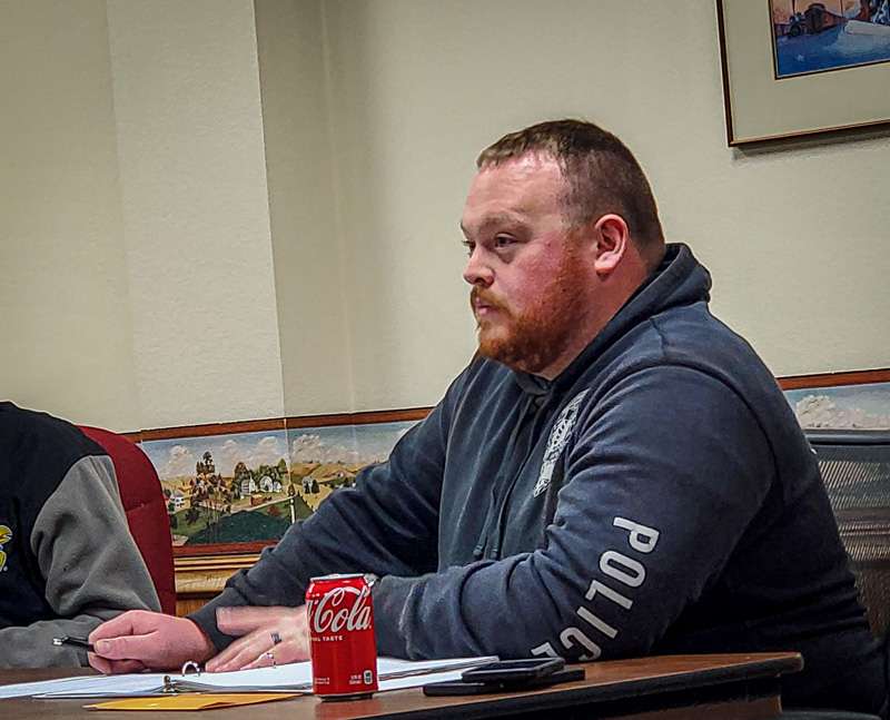 Interim Ellis Chief of Police Avery Smith shares department updates with the Ellis City Council during its meeting Monday.