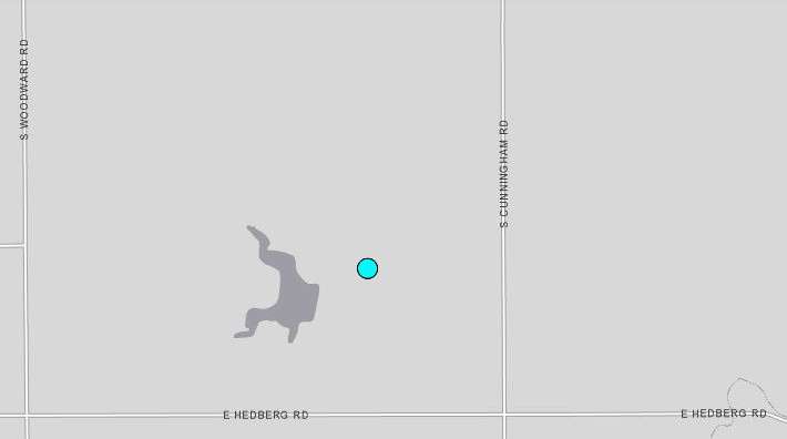 <b>The 11:51 p.m. Sunday, 3.3 magnitude quake.</b> Map courtesy U.S. Geological Survey