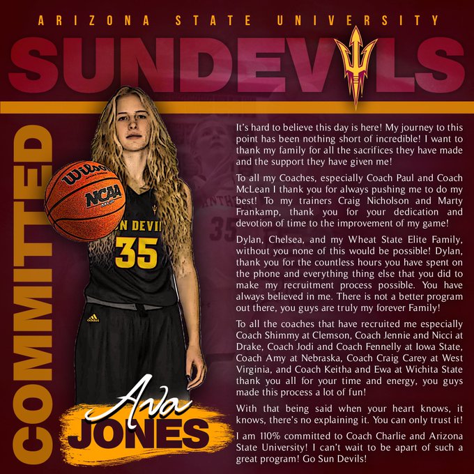 Ava Jones Commits to ASU