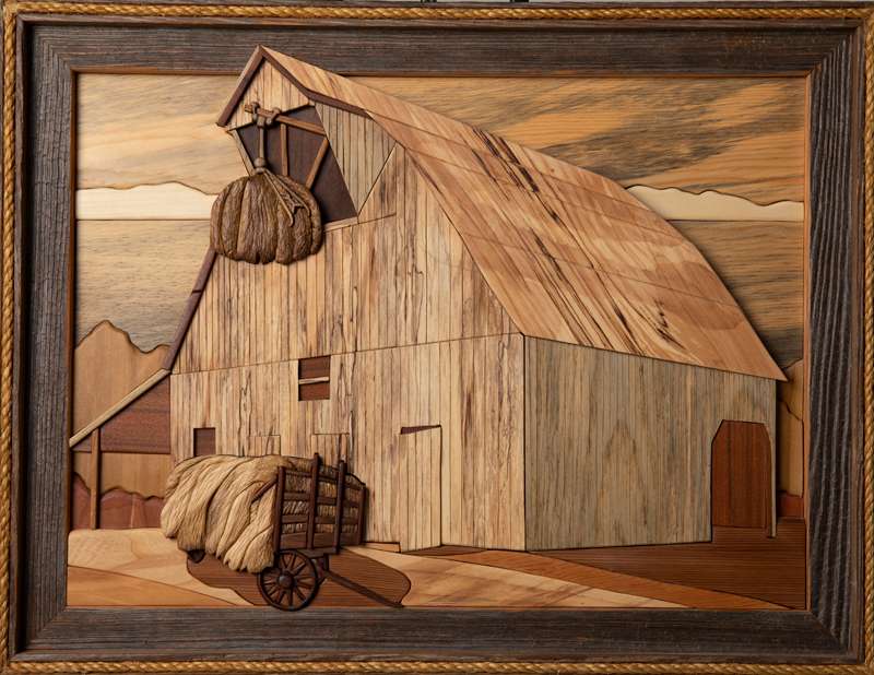 <b>Stan Lauer's "The Hay Barn" was the January art in the 2021 Art is Ageless calendar.</b> Photos courtesy PMMA