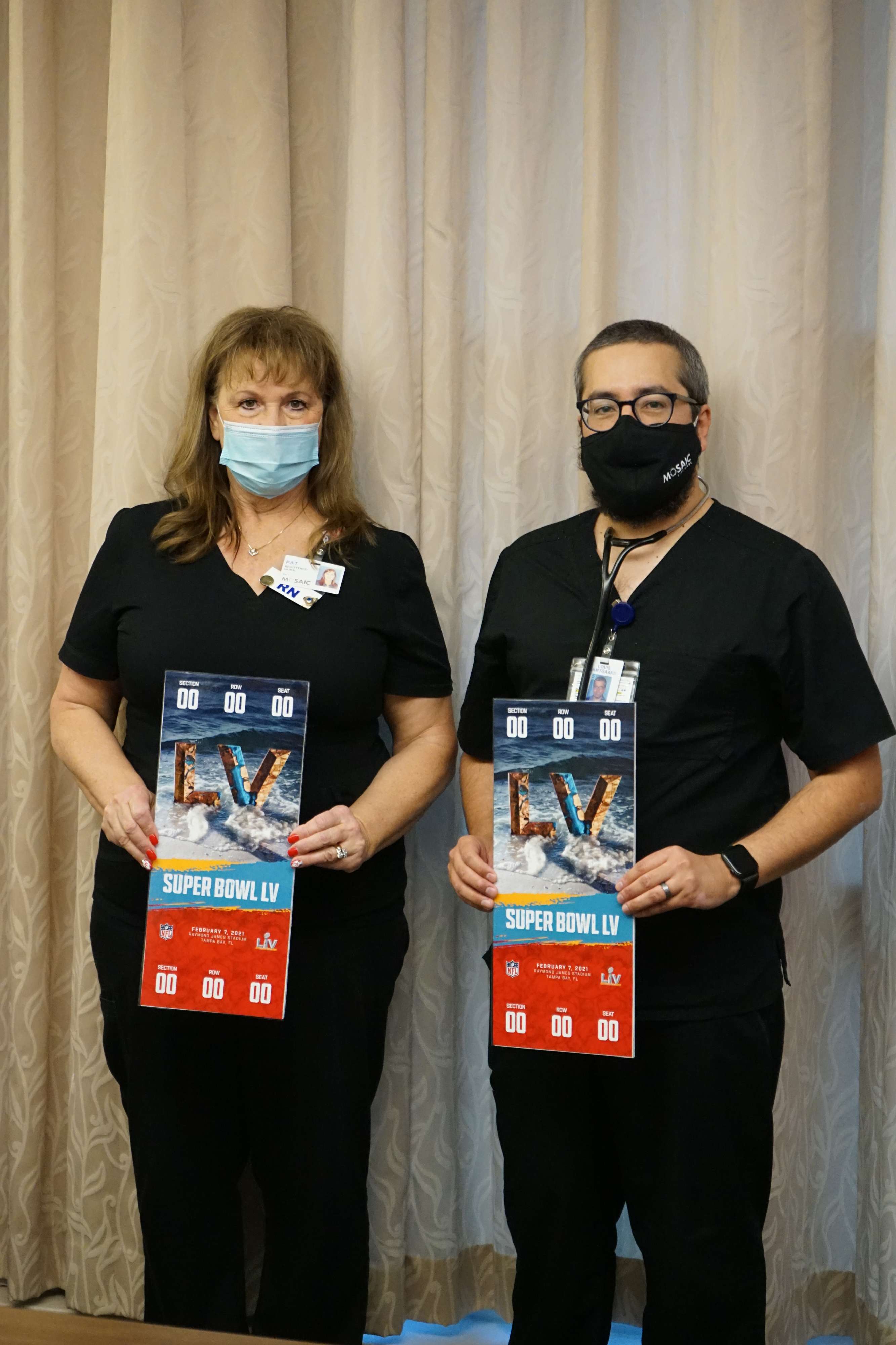 Nurse Pat Howard (left) and Dr. Louis Jamtgaard (right) Photo by Whitnee Ice.