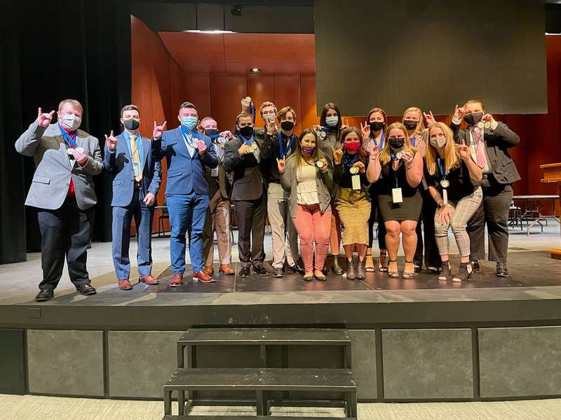 <b>Kansas Wesleyan's DECA squad.</b> Photo courtesy KWU