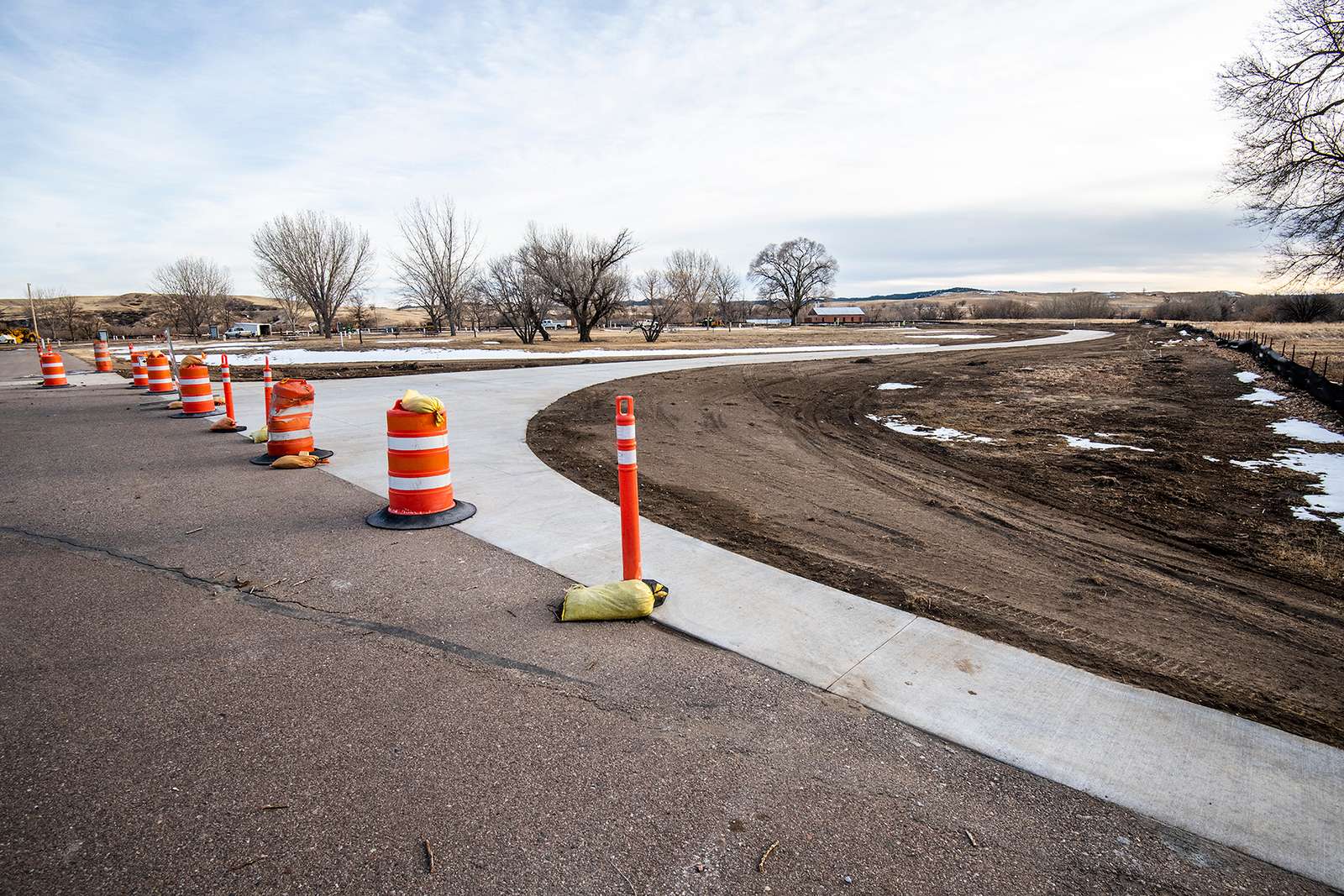 New concrete has been poured for visitors to access the new pads at Fort Robinson State Park’s Red Cloud Campground. (Justin Haag/NGPC)