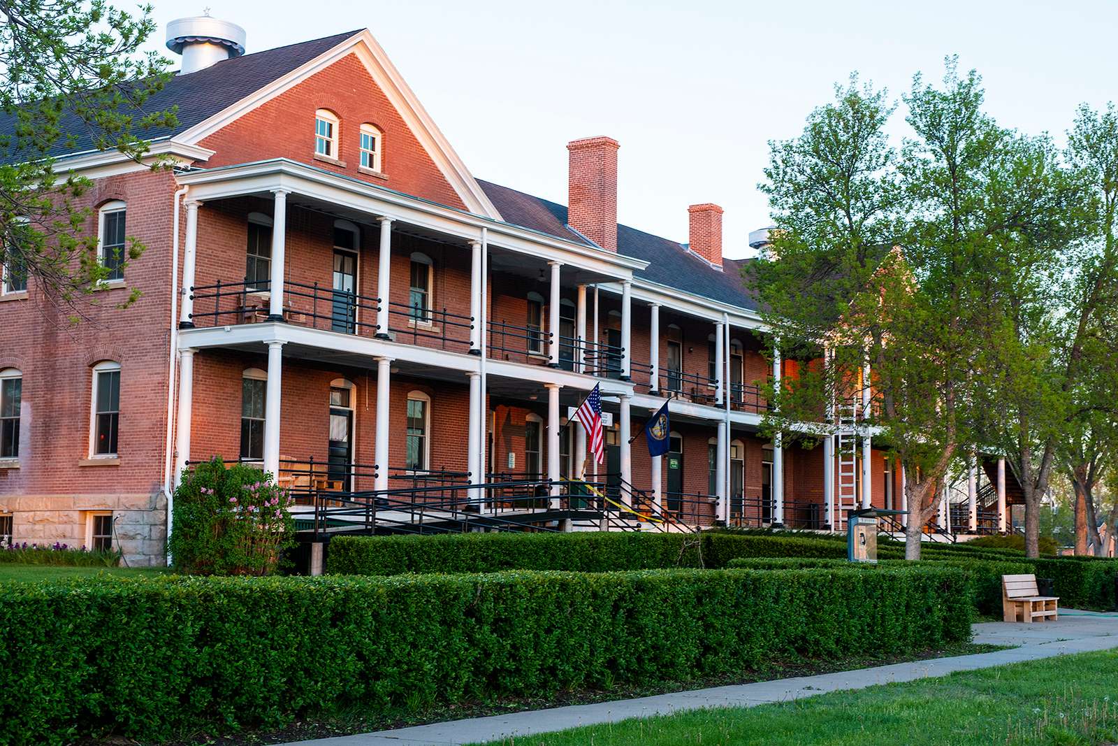 The lodge and headquarters of Fort Robinson State Park, shown here in 2018, is among the many buildings receiving upgrades. (Justin Haag/NGPC)