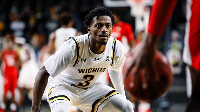 <b>WSU's Alterique Gilbert scored 16 against No. 6 Houston. </b>Photo courtesy <a href="http://goshockers.com">goshockers.com</a>