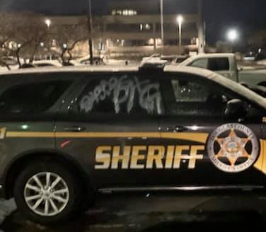 The sheriff's department released photos of the vandalized vehicles late Friday and asked the public for help to identify suspects
