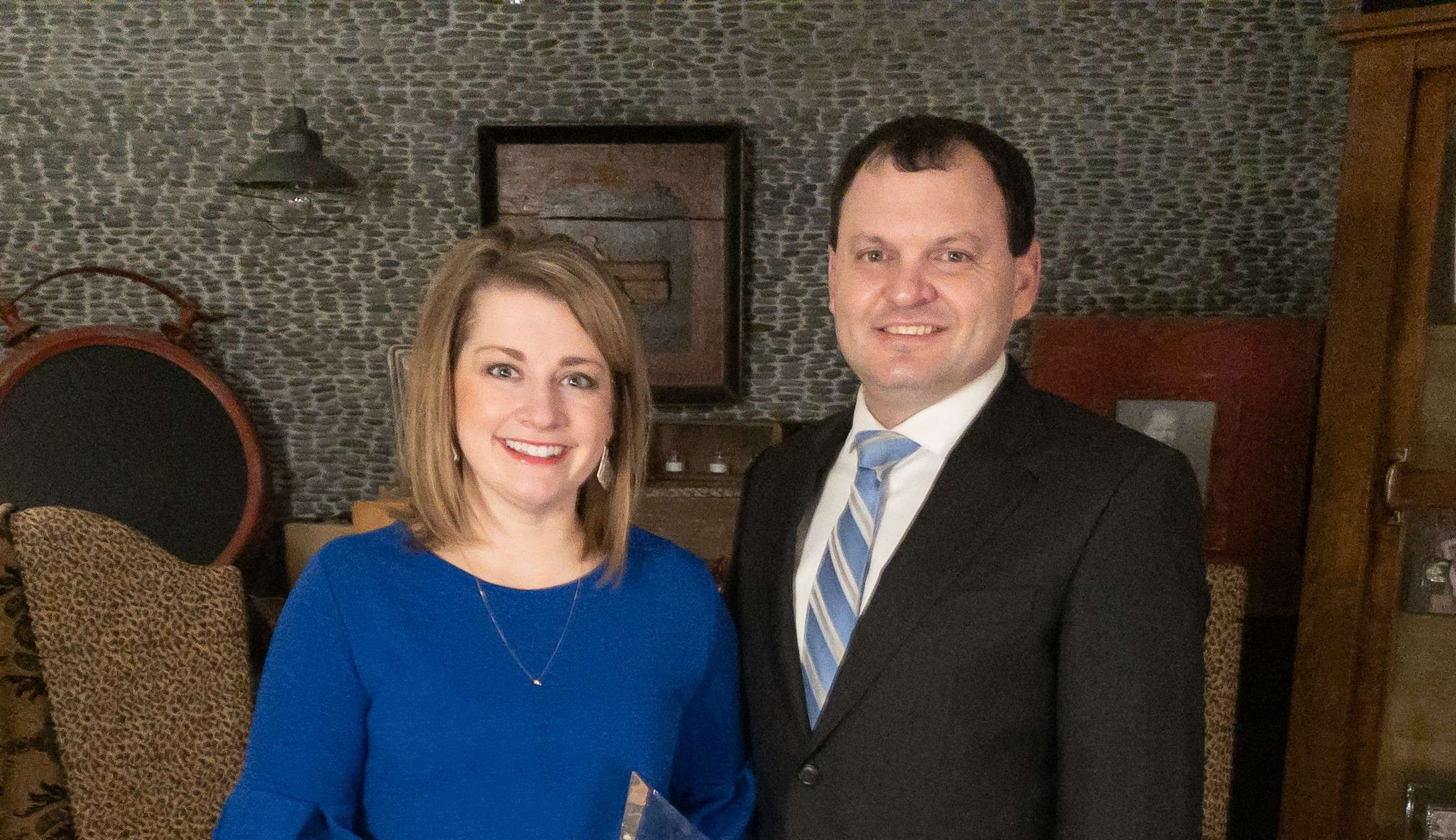 NextGen Leader of the Year Andrea Bauer stands with her husband, Rob Bauer.