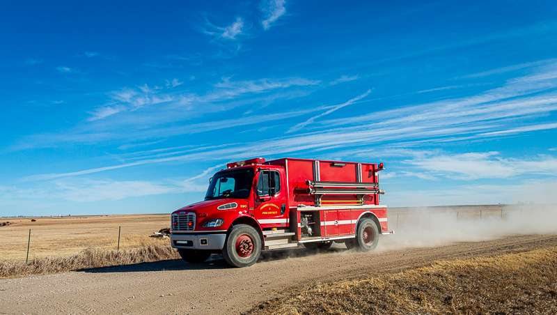 Russell County grass fire