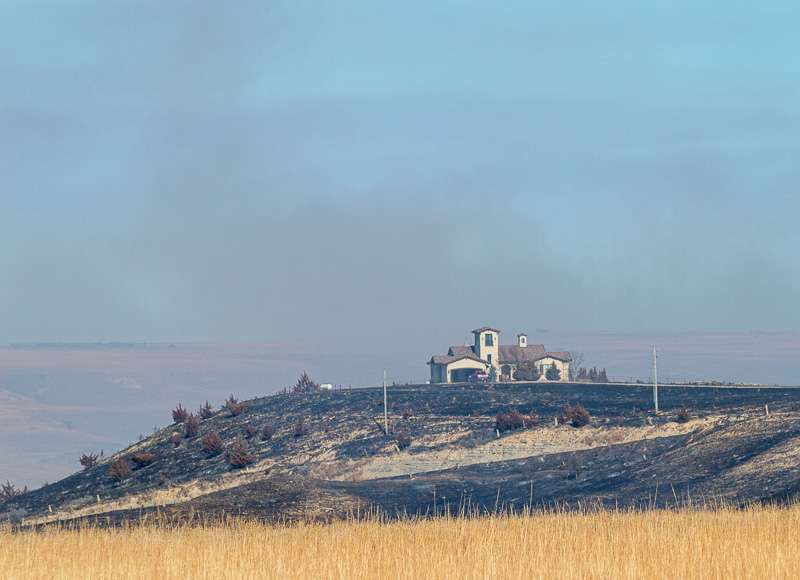 Russell County grass fire