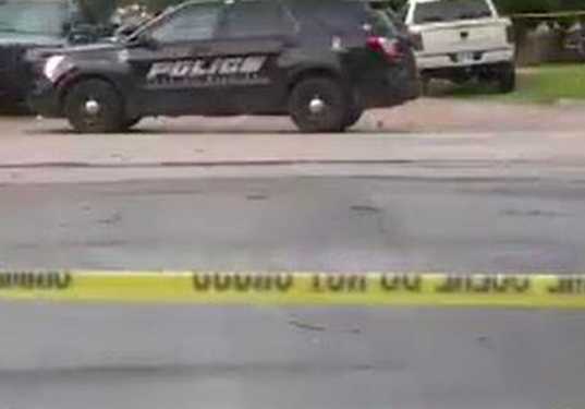 Police on the scene of the May 2019 investigation photo courtesy KWCH