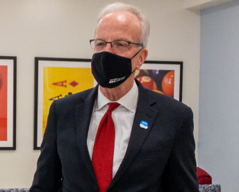 Senator Moran during a stop at VA Medical Center in Topeka this week.