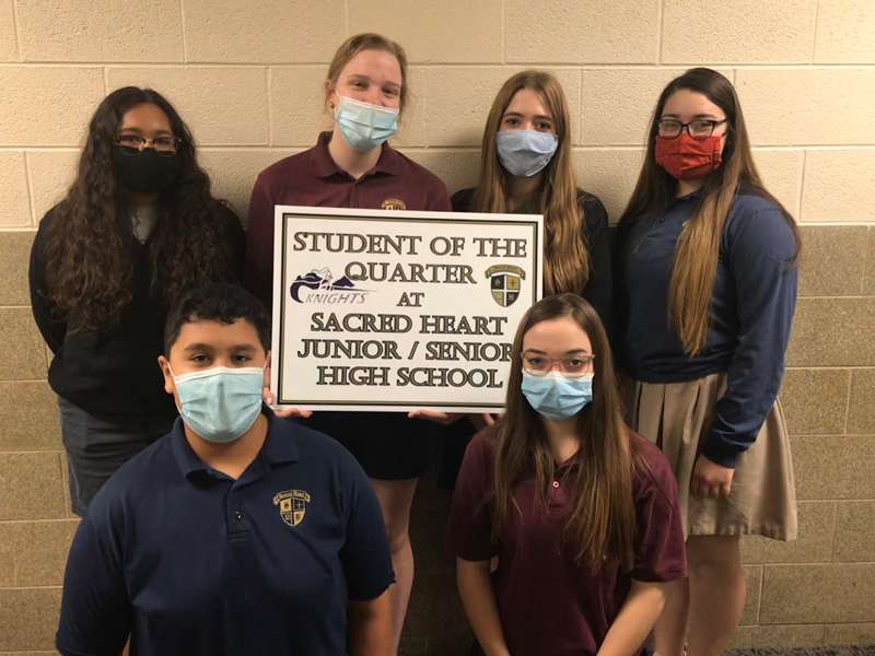 <b>The second quarter Students of the Quarter.</b> Photo courtesy&nbsp;Sacred Heart Jr. / Sr. High School