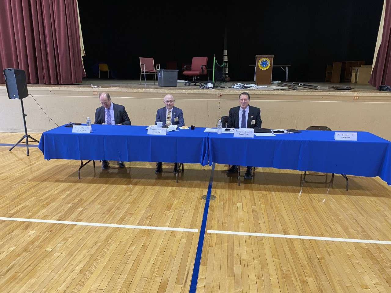 State Representative Dave Baker&nbsp; ( right ). He was joined during a Legislative Coffee by&nbsp; ( L-R ) State Senator Jeff Longbine and State Representative Lonnie Clark