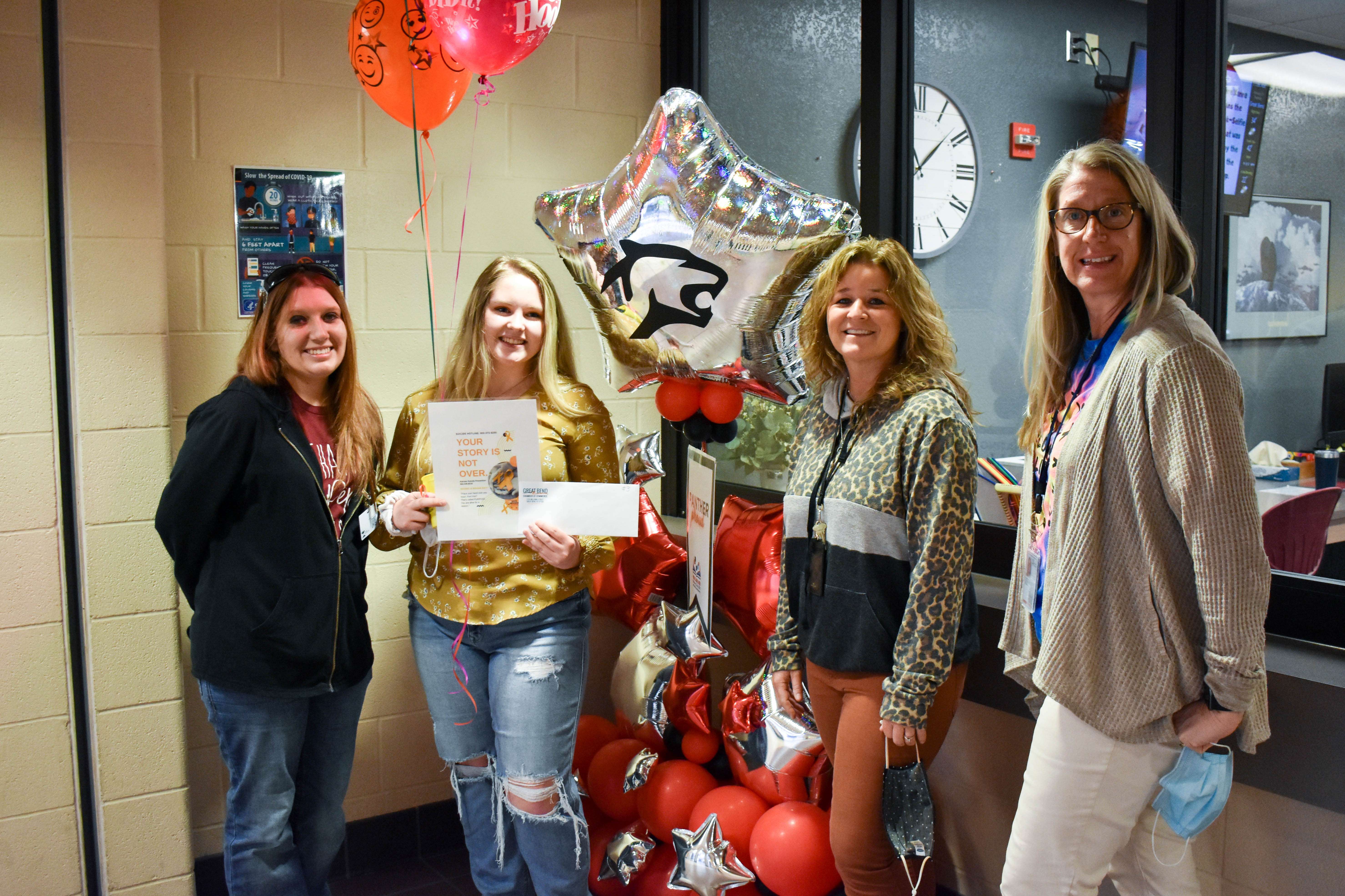 (left to right) Holly Bowyer - Task Force Chair, Karlee Dougherty - Poster Winner #3, Michelle Daniel - Task Force Member, Marissa Woodmansee - CKP President