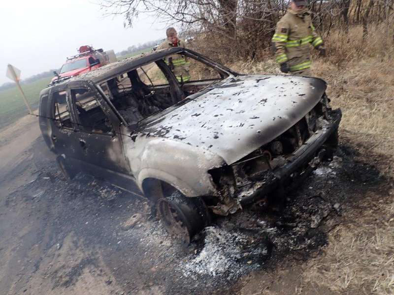 <b>The burned SUV. </b>Photo courtesy Saline County Sheriff's Office